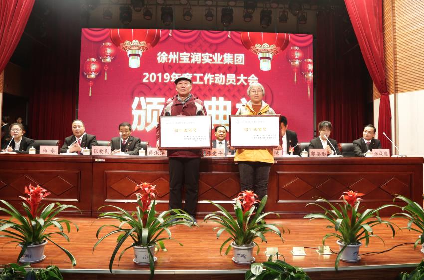 LETOU.COM乐投2019年度工作动员大会---集团公司领导为先进单位和先进个人代表颁奖